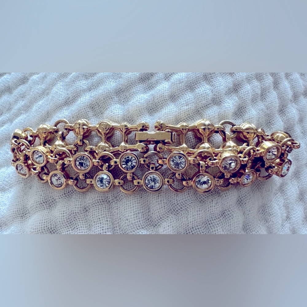 Swarovski ladies double crystal row tennis bracelet